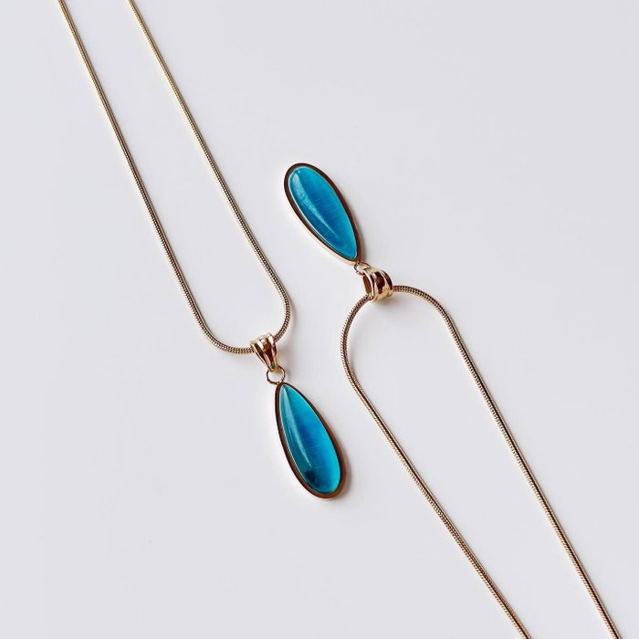 Heliophilia Silver Collar Dew Dorado y Turquesa Heliophilia Silver Collar Dew Dorado y Turquesa